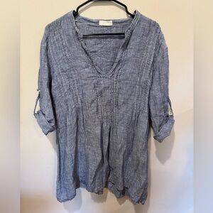 CP Shades Chambray Regina Tunic Sz M